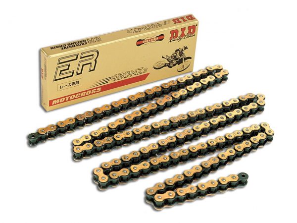 DID Chain 420 NZ x 130 Links Gold + Clip