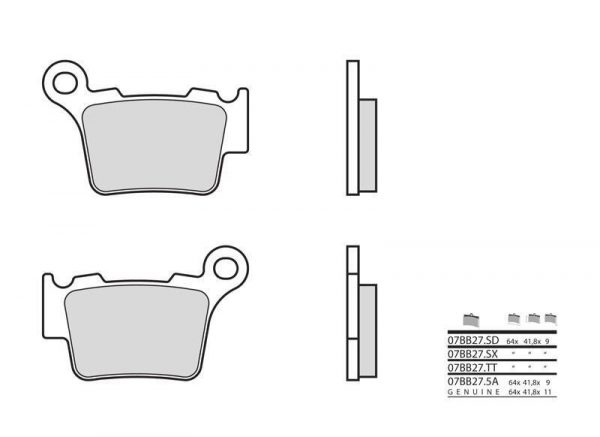 Brembo Achterremblokken Sinter SX