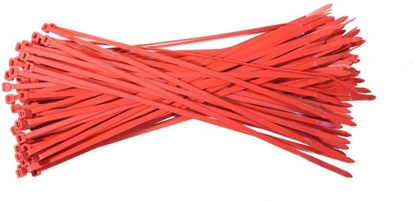 Airtime tiewraps Rood 4,8mm x 200 100 stuks