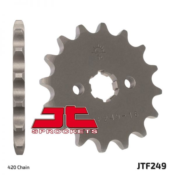 JT Sprockets voortandwiel staal voor 420 ketting Kawasaki KLX 110 02-23