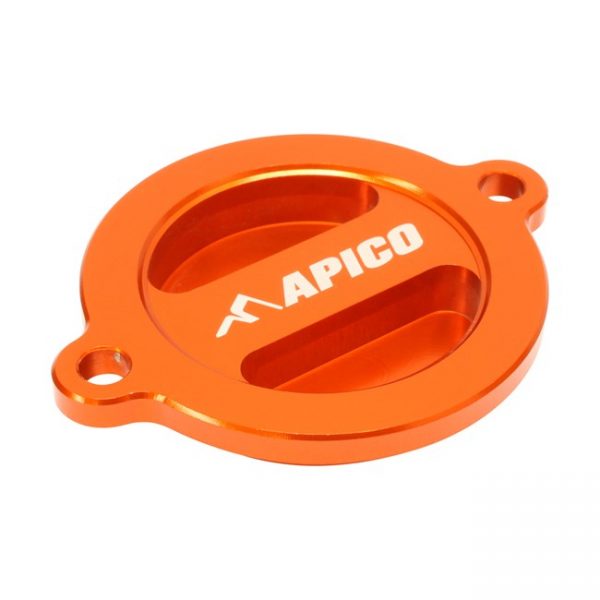 Apico Oliefilter Deksel Oranje KTM EXC 450/500 12-15 & SX-F 450 13-15 & Husqvarna FC 450 14-15 & FE 450/501 14-16