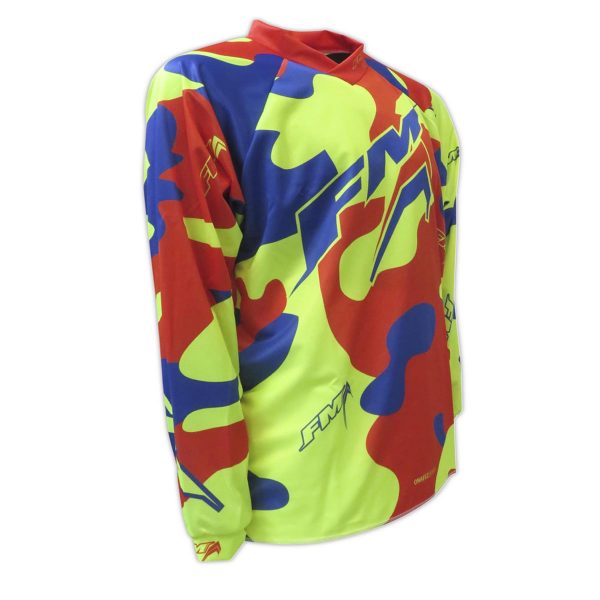 FM Jersey Camo X23 Red/Blue/Fluo-Yellow (IT) | Size XL