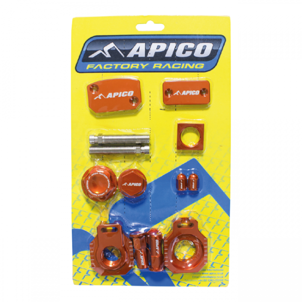 Apico Factory Bling Pack Oranje KTM 125 SX 00-08 125 EXC 00-07 144 SX 07-08 200 EXC 00-07 250 EXC 00-05 250 SX 00-05 300 EXC 00-05 380 EXC 00-02 400 EXC 06-07 400 XC-W 07 450 XC-W 07 450 EXC 06-07 525 EXC 06-07