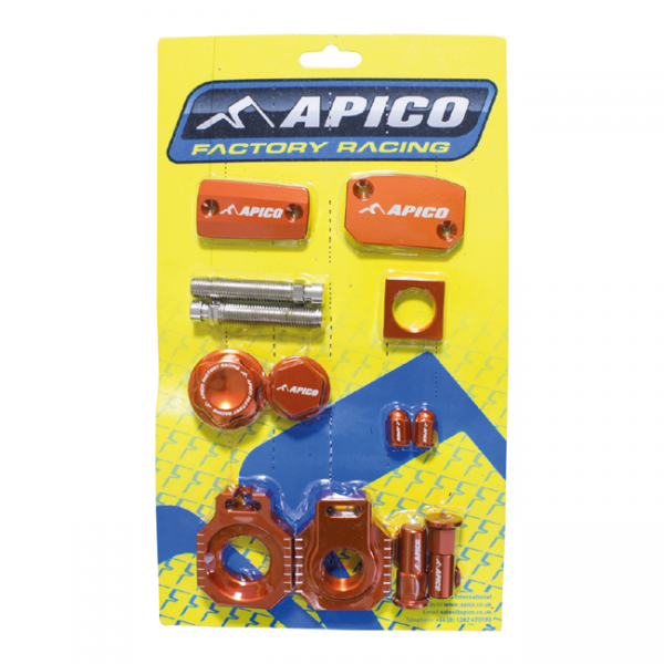 Apico Factory Bling Pack Oranje KTM 125 SX 09-12 150 SX 09-12 150 XC 10-12 450 SX-F 09-12 450 XC-F 09 505 XC-F 09 125 EXC 08-13 200 EXC 08-13