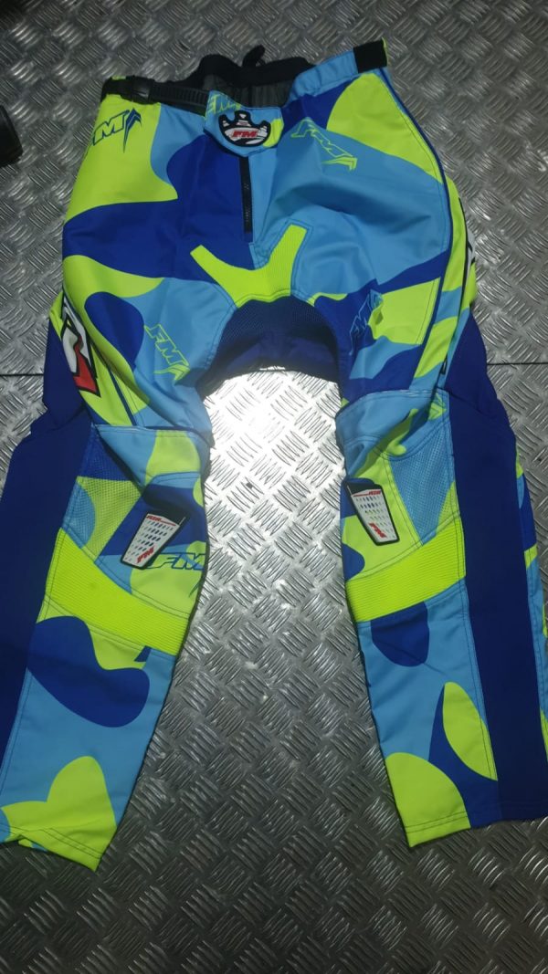 FM Pant Camo X23 Fluo-Yellow/Blue (IT) | Size 36