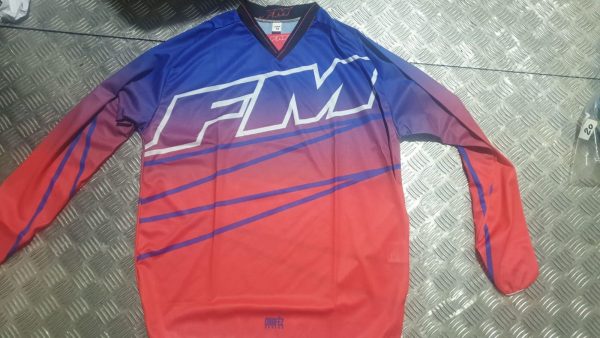 FM Shirt Volwassenen Maat M Power X24 Blauw / Rood