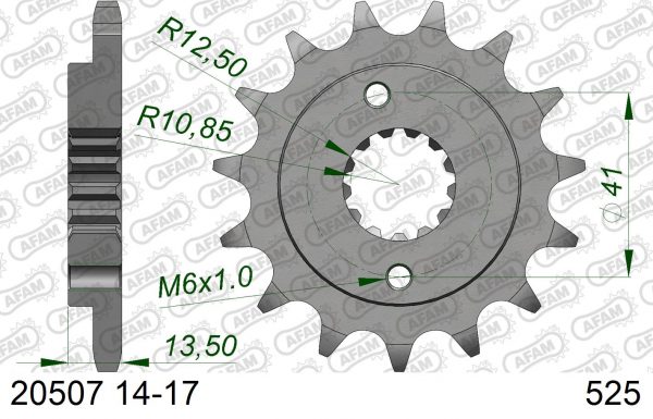 AFAM voortandwiel 14 tands voor 525 ketting