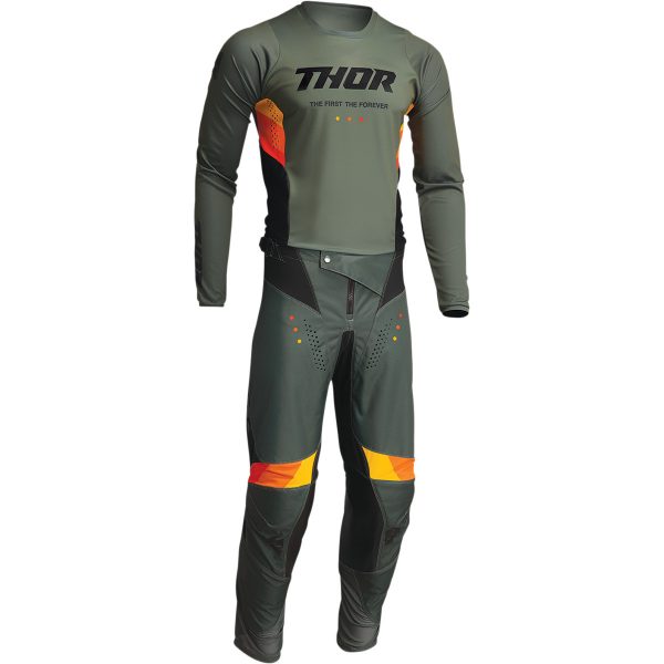 Thor Crossbroek Pulse Air React Army Zwart 2022 collectie - Afbeelding 2