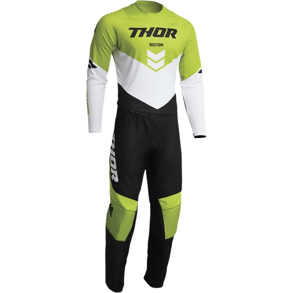 Thor Cross shirt Sector Chevron Groen / Wit / Zwart 2022 collectie - Afbeelding 2