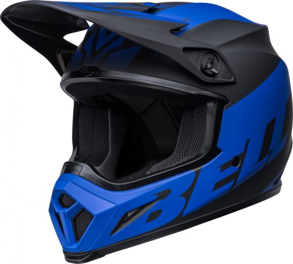 BELL MX-9 Mips Helm Disrupt Mat Zwart / Blauw