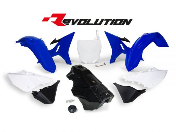 Racetech Revolution Plastic kit OEM Kleur met brandstof tank 8,4 liter zwart Yamaha YZ 125/250 2002-2021