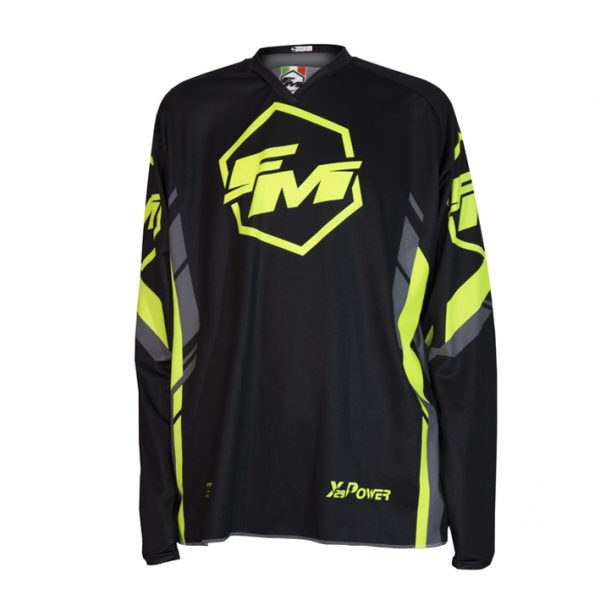 FM 2022 Hero cross Shirt Kinderen Zwart / Fluor Geel X29