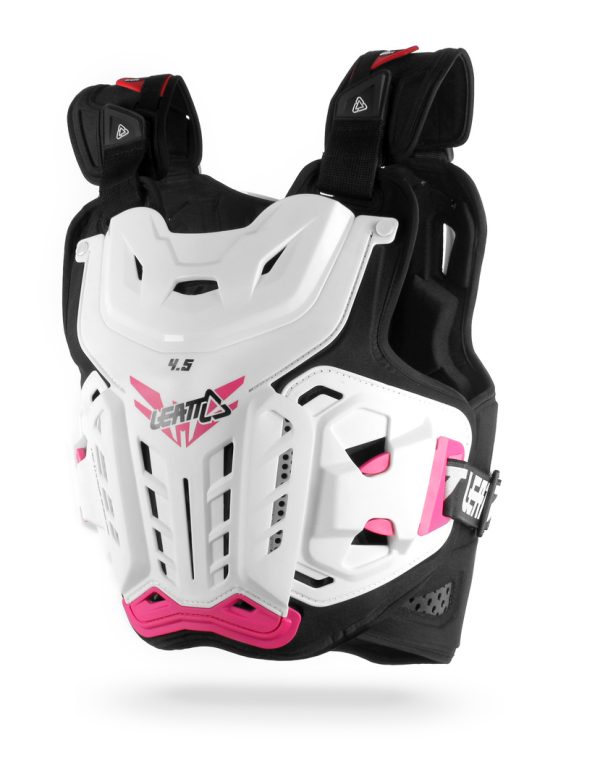 Leatt Bodyprotector ( vrouwen ) 4.5 Jacky Wit / Roze ( Uni size 55-95kg )