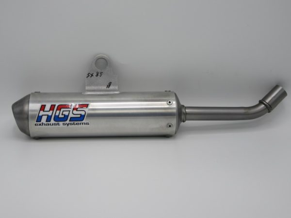 HGS uitlaatdemper aluminium met stalen eindkap Honda CR 250R 2002-2007