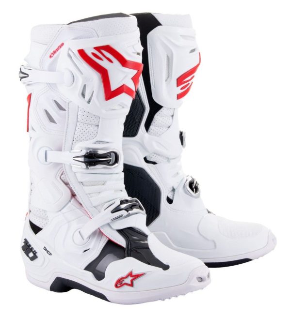 Alpinestars Tech 10 Supervented MX Laarzen Wit / Rood ( 2023 collectie )