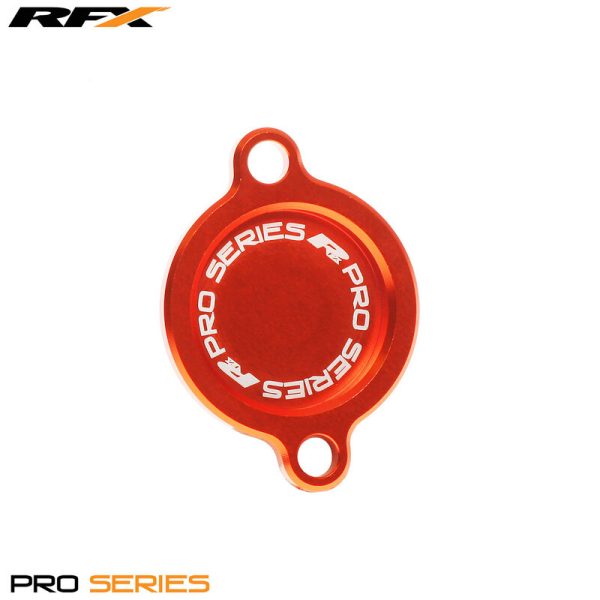 RFX Oliefilter Deksel Oranje KTM SX-F 250 13-22 & SX-F 350 11-22 & SX-F 450 09-12 & 16-22 & EXC-F 250 14-23 & EXC-F 350 12-23 & EXC-F 450/500 17-23 & Husqvarna FC 250/350 14-22 & FC 450 16-22 & FE 250/350 14-23 & FE 450/501 17-23