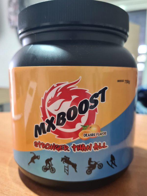 MX boost poeder smaak Orange Flavor ( 750 gram )