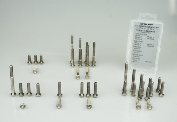 Scar titanium bouten engine bolt kit Yamaha YZ 125 2022- & Fantic XX 125 2022-