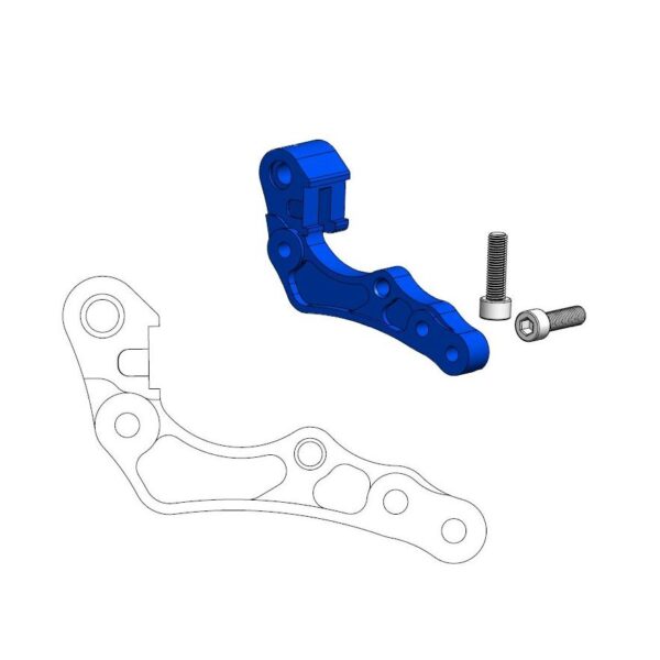 Moto Master Oversize 260mm adapter Blauw voor remschijf voor KTM 09- / Husqvarna 14-