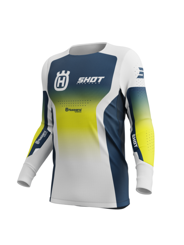 Shot MX Cross Shirt Volwassen Aerolite Husqvarna Blauw 2025 Collectie