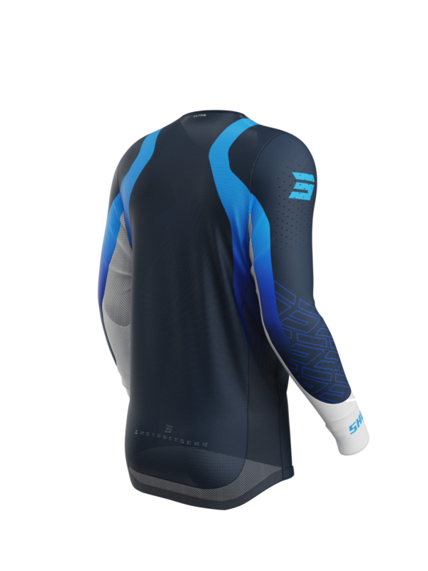 Shot MX Cross Shirt Volwassen Aerolite Ultra Blauw 2025 Collectie - Afbeelding 2