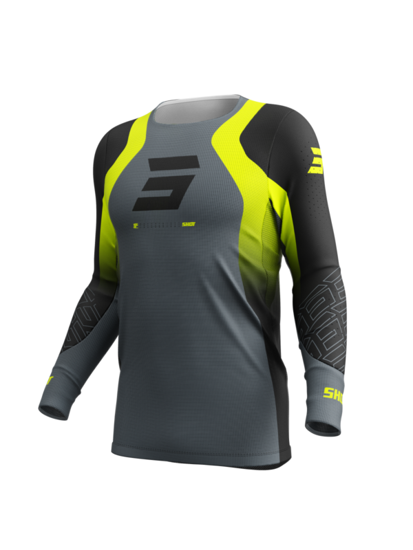 Shot MX Cross Shirt Volwassen Aerolite Ultra Fluor Geel 2025 Collectie