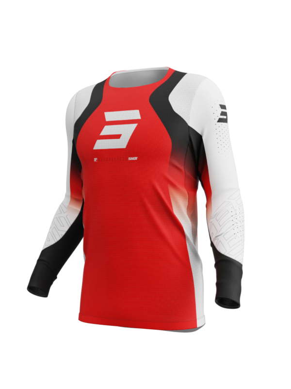 Shot MX Cross Shirt Volwassen Aerolite Ultra Rood 2025 Collectie