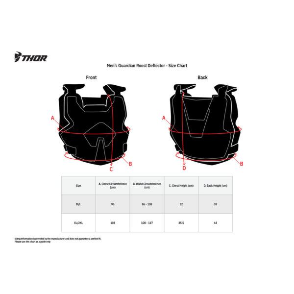 Thor Guardian S20 Bodyprotector Zwart / Wit M/L - Afbeelding 3